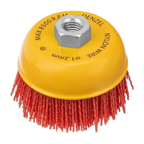 Щетка для УШМ, 100 мм, Чашка, нейлоновая щетина, М14 Denzel-Tehinstrument