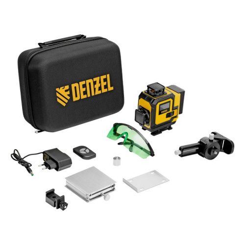 Лазерный уровень мультипризменный DLV-360-4C, 30 м, зеленый луч, Li-Ion 2,4 Aч, кейс// Denzel-Tehinstrument