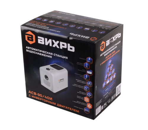 Автоматическая насосная станция Вихрь АСВ-90/40И с инверторным двигателем-Tehinstrument