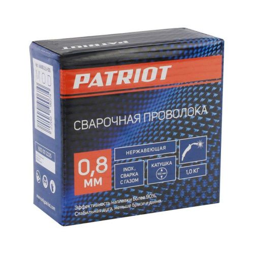 Проволока сварочная нержавеющая 0.8 мм, 1 кг, PATRIOT-Tehinstrument
