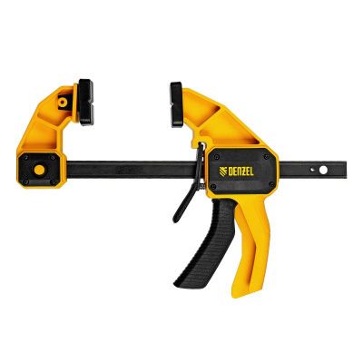 Струбцина F-образная, быстрозажимная, 150 х 80 мм, усиленный нейлоновый корпус Denzel-Tehinstrument