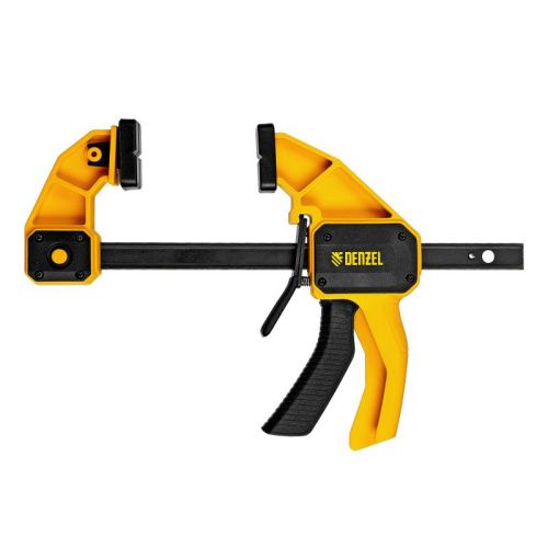 Струбцина F-образная, быстрозажимная, 150 х 80 мм, усиленный нейлоновый корпус Denzel-Tehinstrument