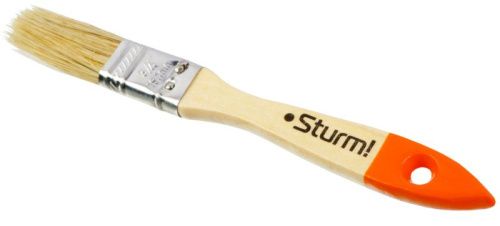 Кисть плоская "Практик" 3/4" (20мм), натуральная щетина, деревянная ручка, Sturm  PROMO-Tehinstrument