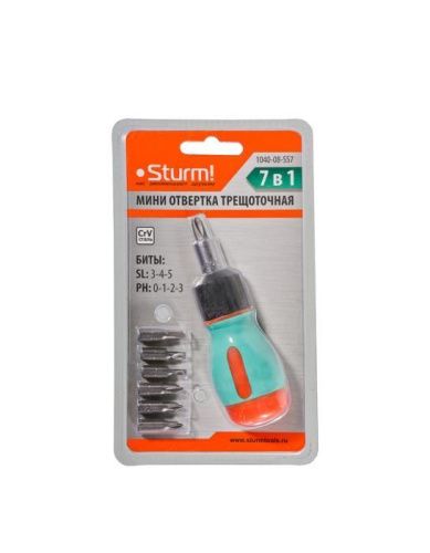 Отвертка трещоточная мини 7 в 1  Sturm-Tehinstrument