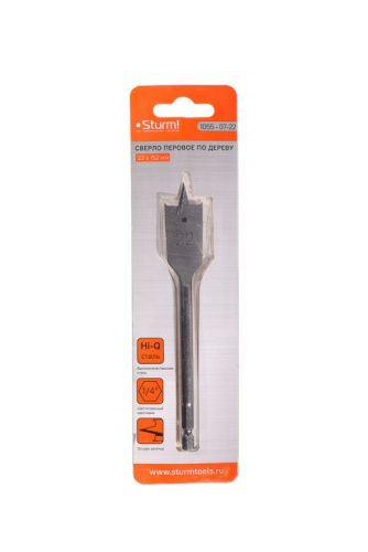 Сверло перовое по дереву, 22мм, шестигранный хвостовик,  Sturm-Tehinstrument
