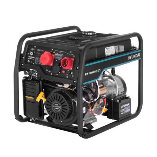 Бензиновый генератор Hyundai HHY 10000FE-3 ATS (электростанция Хендай 10000-3 АТС)-Tehinstrument
