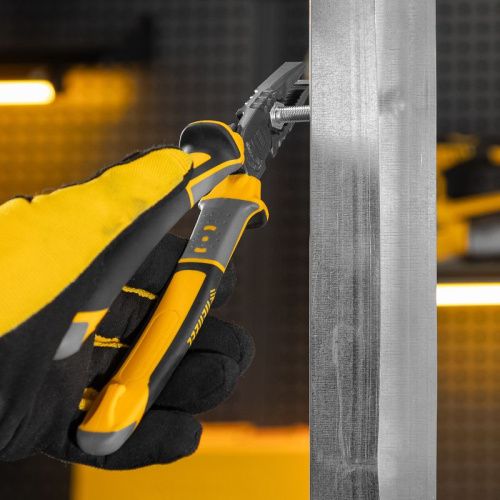 Плоскогубцы комбинированные 205 мм, трехкомпонентные рукоятки Denzel-Tehinstrument