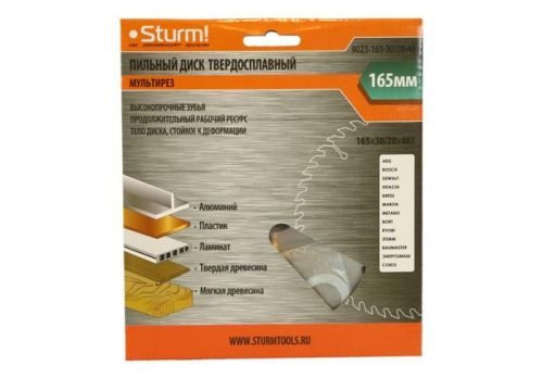 Пильный диск, размер 165x30/20x48 зубьев Мульти рез  Sturm-Tehinstrument
