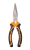 Длинногубцы прямые Вихрь, 160 мм, никелированные, двухкомпонентные рукоятки-Tehinstrument