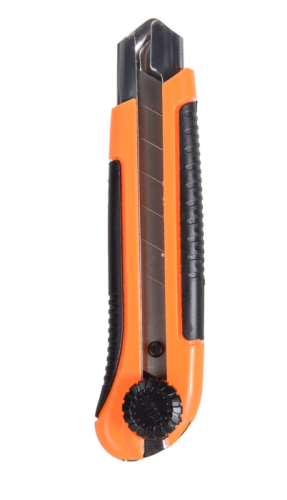 Нож с выдвижным лезвием 25 мм, двухкомпонентный корпус, винтовой фиксатор, Вихрь-Tehinstrument