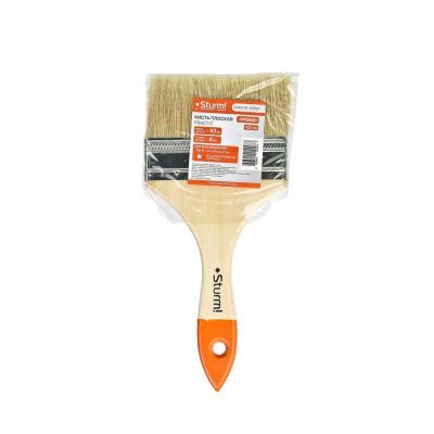 Кисть плоская "Практик" 4" (100 мм), натуральная щетина  Sturm PROMO-Tehinstrument