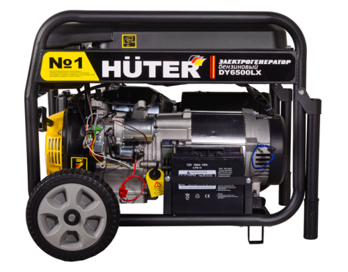 Портативный бензогенератор HUTER DY6500LX с колесами-Tehinstrument