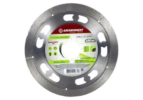 Алмазный диск 125x22,23 Ультратонкий 1,1 мм, ЭКСПЕРТ по кафелю, БОЕКОМПЛЕКТ-Tehinstrument