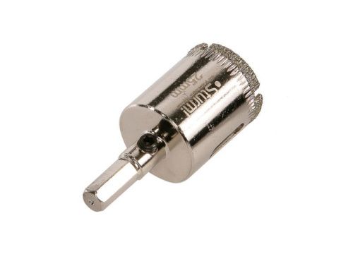 Коронка алмазн. По керам. Плитке и стеклу 25 х 55 мм, с центрир. Сверл.  Sturm-Tehinstrument