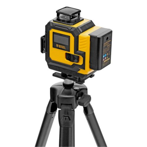 Лазерный уровень мультипризменный DLV 360-4T, 30 м, зеленый луч, Li-Ion 2,4 Aч, штатив// Denzel-Tehinstrument