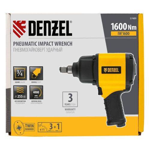 Ударный пневмогайковерт Denzel IW1600-Tehinstrument