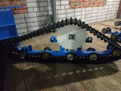 Гусеничный привод удлиненный вариант, ось 23 мм (шестигранный)-Tehinstrument