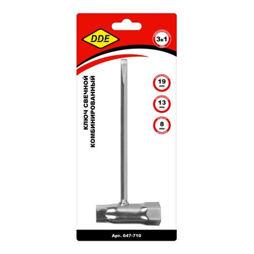 Ключ свечной комбинированный DDE 13*19мм-Tehinstrument