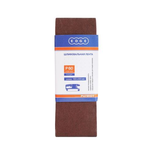 Лента абразивная (100х610мм, Р60, 3 шт.), Patriot-Tehinstrument