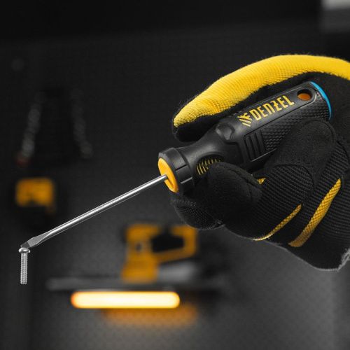 Отвертка, SL3х75 мм, S2, 3к рукоятка Denzel-Tehinstrument