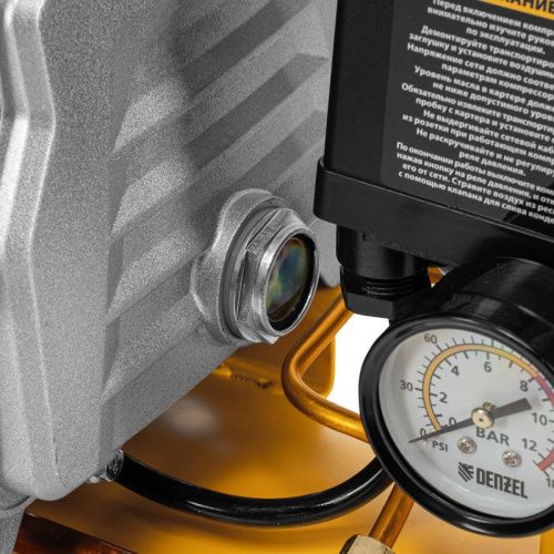 Компрессор воздушный, прямой привод DC1500/50, 1.5 кВт, 50 литров, 220 л/мин Denzel-Tehinstrument