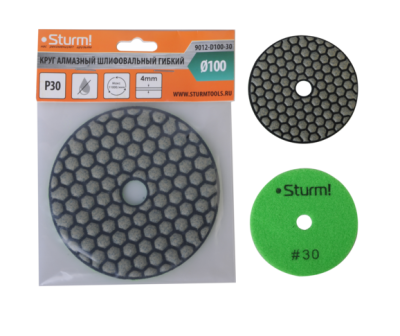 Круг шлифовальный гибкий  Sturm 9012-D100-30-Tehinstrument