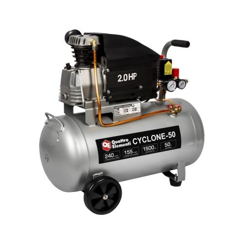 Компрессор поршневой масляный QUATTRO ELEMENTI CYCLONE-50-Tehinstrument