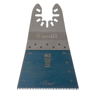 Насадка для МФИ режущая прямая, HCS, по дереву, ламинату 65 х 1.8 мм, крупный зуб Denzel-Tehinstrument