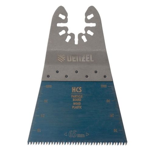 Насадка для МФИ режущая прямая, HCS, по дереву, ламинату 65 х 1.8 мм, крупный зуб Denzel-Tehinstrument