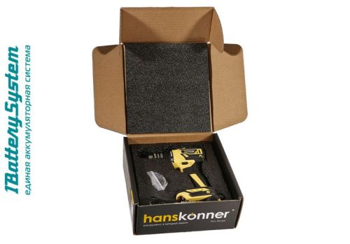 HCD2065BL Дрель аккумуляторная  б/щ Hanskonner 1BatterySystem-Tehinstrument