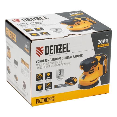 Машина шлифовальная эксцентриковая аккумуляторная Denzel CROSH-20-125, Li-Ion-Tehinstrument