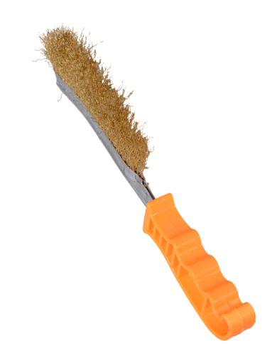 Щётка из латунированной стали с пластиковой ручкой 240мм Вихрь-Tehinstrument