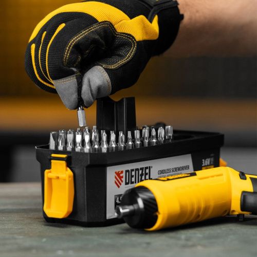 Отвертка аккумуляторная Denzel CSH-3.6, 54 биты, Li-Ion, 3,6 В-Tehinstrument