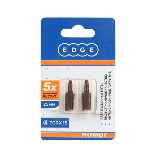 Бита T15, сталь S2, длина 25 мм, 2 шт., Patriot-Tehinstrument