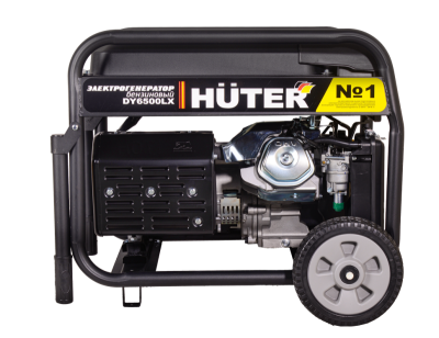 Портативный бензогенератор HUTER DY6500LX с колесами-Tehinstrument