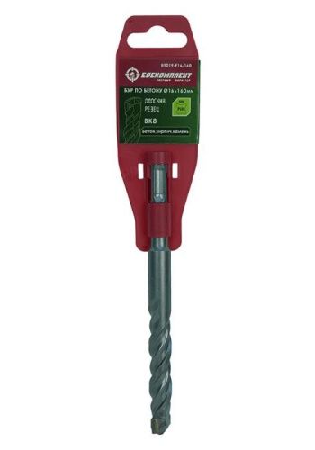 Бур SDS+ 16х160 плоский резец ВК8 спираль S4 БОЕКОМПЛЕКТ-Tehinstrument