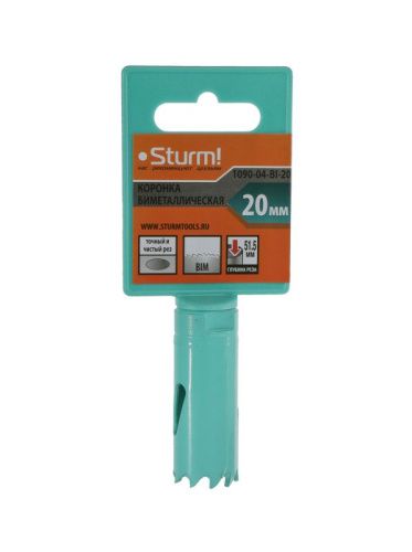Коронка биметаллическая, 20 мм, 1/2",  Sturm-Tehinstrument