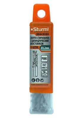 Сверло по металлу  Sturm 3,2х65мм, сталь HSS, упаковка 10 шт-Tehinstrument