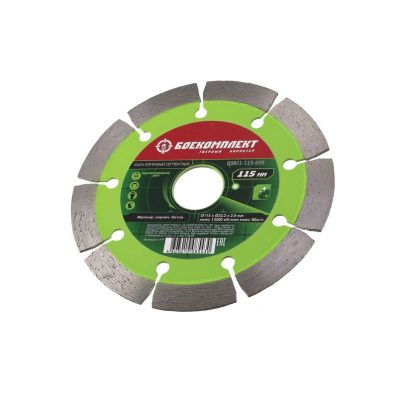 Алмазный диск 115x22,23 СЕГМЕНТ, сухой рез, БОЕКОМПЛЕКТ-Tehinstrument