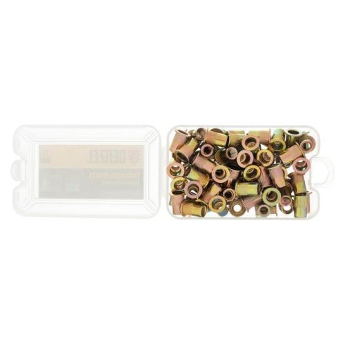 Заклепки резьбовые, стальные, оцинкованные, М6, пластиковый кейс, 70 шт. Denzel-Tehinstrument