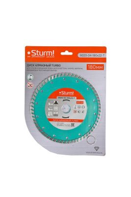 Алмазный диск, сухая резка, "Турбо" 180мм  Sturm-Tehinstrument
