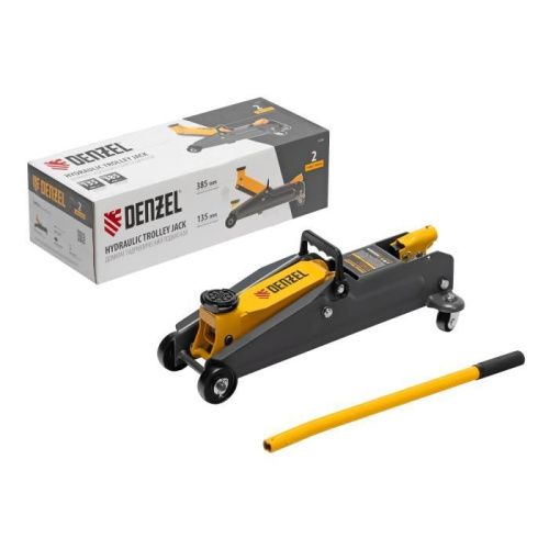 Домкрат гидравлический подкатной, 2 т, 135-385 мм Denzel-Tehinstrument