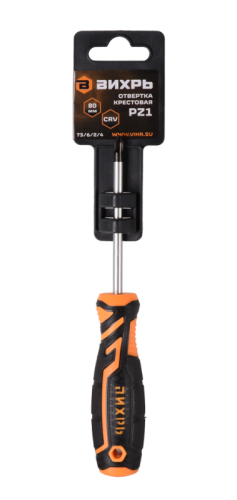 Отвёртка крестовая ВИХРЬ PZ1 80мм-Tehinstrument