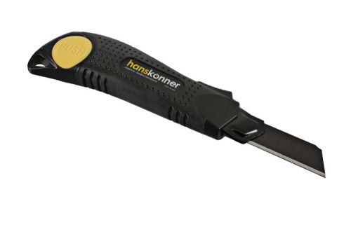Нож 18мм, обрезиненный корпус, лезвие SK2 0.7мм, Hanskonner-Tehinstrument