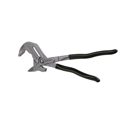 Клещи-переставные, 300мм, кнопочный шарнир, без засечек на губках, Hanskonner-Tehinstrument