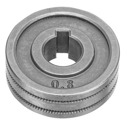 Подающий ролик, зубчатый профиль под флюсовую проволоку 0,8-1мм, 2 шт Denzel-Tehinstrument