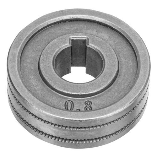 Подающий ролик, зубчатый профиль под флюсовую проволоку 0,8-1мм, 2 шт Denzel-Tehinstrument