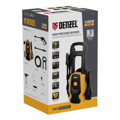 Моечная машина высокого давления R-125, 1500 Вт, 125 бар, 350 л/ч// Denzel-Tehinstrument