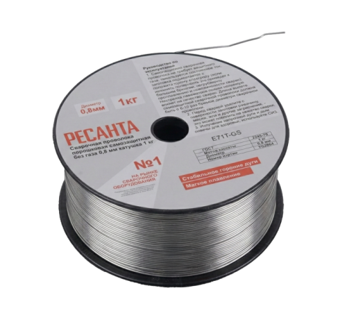 Сварочная проволока порошковая самозащитная без газа 0,8 мм катушка 1 кг Ресанта-Tehinstrument