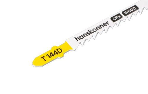 Пилки для лобзика по дереву 2шт, T144D (дер 5-50мм,фанер.3-30мм) Hanskonner-Tehinstrument